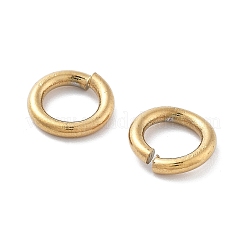 Ion Plating(IP) 304 Stainless Steel Open Jump Rings&nbsp;X-STAS-M081-02G-03