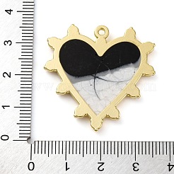Smudge Pattern Alloy Pendants With ABS Imitation Pearls&nbsp;PALLOY-S034-03KCG-C