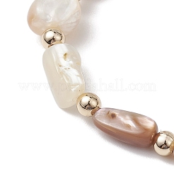 Natural Seashell Beaded Stretch Bracelets for Women&nbsp;BJEW-JB10932