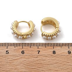 Real 18K Gold Plated Hollow Chunky Cubic Zirconia Huggie Hoop Earrings&nbsp;EJEW-I260-05G-NR