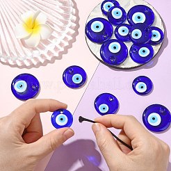 18Pcs 3 Styles Handmade Evil Eye Lampwork Pendants&nbsp;LAMP-CJ0002-74