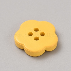 Spray Painted Plastic Buttons&nbsp;FIND-WH0152-394A-01