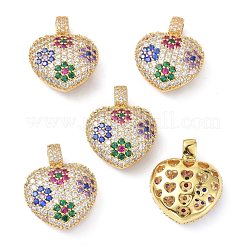 Brass Cubic Zirconia Pendants&nbsp;ZIRC-C024-24G