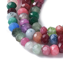 Dyed Natural Malaysia Jade Rondelle Beads Strands&nbsp;G-E316-2x4mm-55