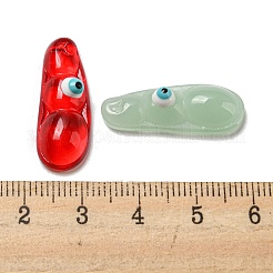 Transparent Glass with Enamel Pendants&nbsp;GLAA-G108-01