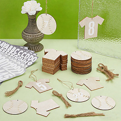 2 Styles Unfinished Wood Pendant Decorations&nbsp;DIY-OC0015-98