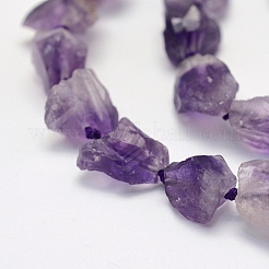 Rough Raw Natural Amethyst Beads Strands&nbsp;G-K202-23