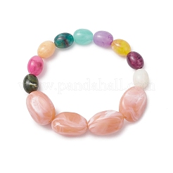 Acrylic Beaded Stretch Bracelets for Women&nbsp;BJEW-JB12166-01