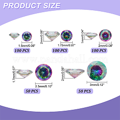 5 Style Cubic Zirconia Pointed Back Cabochons&nbsp;ZIRC-PH0001-41