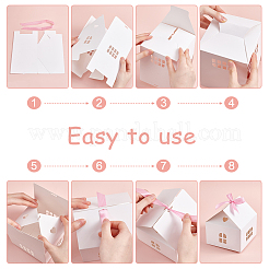20Pcs 5 Colors Square Hollow Cardboard Boxes&nbsp;CON-PH0003-07B