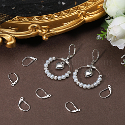4 Pairs 925 Sterling Silver Leverback Hoop Earrings&nbsp;STER-BBC0001-86