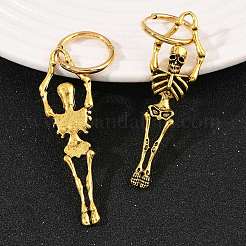 Alloy Skeleton Hoop Earrings&nbsp;EJEW-Z132-01AG