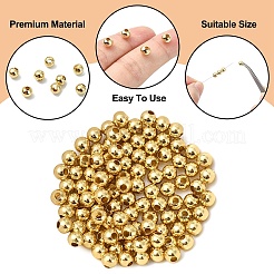 50Pcs Hollow Round 304 Stainless Steel Beads&nbsp;STAS-YW0002-95A