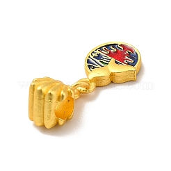 Rack Plating Alloy Enamel European Dangle Charm&nbsp;PALLOY-E006-02MG-01