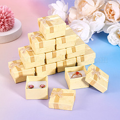 Square Paper Jewelry Ring Gift Boxes with Bowknot&nbsp;CON-TAC0010-80D