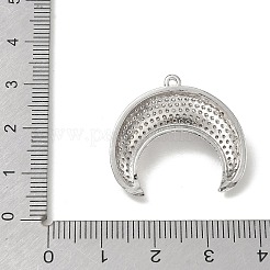 Brass Micro Pave Clear Cubic Zirconia Pendants&nbsp;CU-CBAC53C-05P