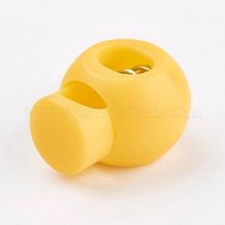 Plastic Iron Spring Cord Locks&nbsp;X-FIND-WH0017-10