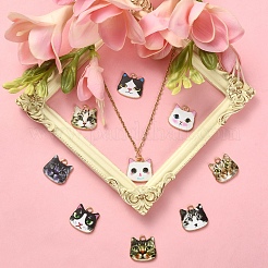 45Pcs 9 Styles Printed Alloy Pendants&nbsp;ENAM-CJ0003-46