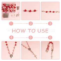 DIY Catholic Rosary Necklace Making Kit&nbsp;DIY-PH0008-91