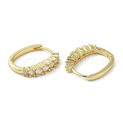 Rack Plating Brass Hoop Earrings with Cubic Zirconia&nbsp;EJEW-Q786-06G