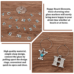 Brass Wine Glass Charms&nbsp;AJEW-GA00015
