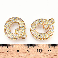 Brass Micro Pave Cubic Zirconia Pendants&nbsp;KK-N254-06G-Q