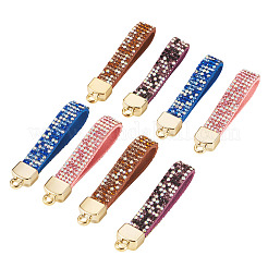12Pcs 4 Colors Alloy Rhinestone Keychain Findings&nbsp;FIND-BT0001-38A