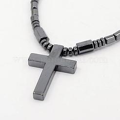 Fashionable Magnetic Synthetic Hematite Necklaces&nbsp;NJEW-K006-21