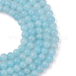 Natural Yellow Jade Beads Strands&nbsp;JBR6mm-4