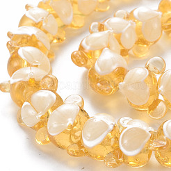 Handmade Bumpy Lampwork Beads Strands&nbsp;LAMP-S194-016E