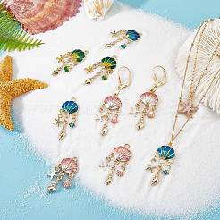 24Pcs 3 Colors Alloy Enamel Pendants&nbsp;FIND-SZ0005-87
