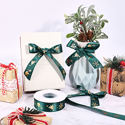 1 Roll Christmas Printed Polyester Grosgrain Ribbons&nbsp;OCOR-CY0002-93