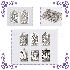 24Pcs 6 Style Rack Plating Alloy Pendants&nbsp;FIND-CA0006-68