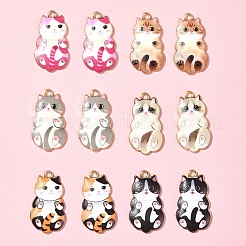 12Pcs 6 Colors Alloy Enamel Pendants&nbsp;FIND-FS0003-02