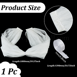1Pc Detachable Tulle Polyester Shawls&nbsp;AJEW-GA0008-20B