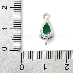 Brass Pave Cubic Zirconia Connector Charms&nbsp;KK-Z120-31P-01