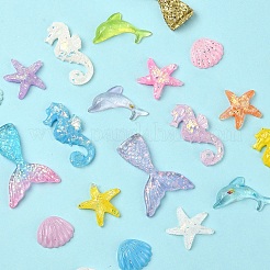 25Pcs 5 Styles Resin Cabochons&nbsp;CRES-YW0002-49