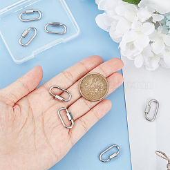 304 Stainless Steel Screw Carabiner Lock Charms&nbsp;STAS-UN0050-89P