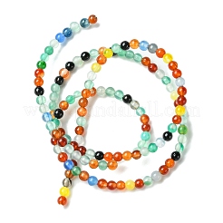 Natural Agate Round Bead Strands&nbsp;X-G-A130-3mm-K03