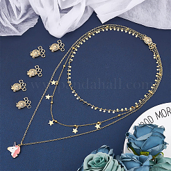 3-Strand 6-Hole Brass Box Clasps&nbsp;FIND-SC0003-31G