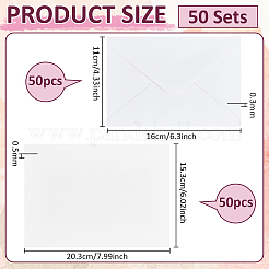 50Pcs Wood Pulp Cotton Blank Greeting Cards&nbsp;DIY-WH0816-027B