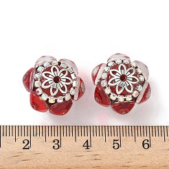 Acrylic Rhinestone Rondelle Beads&nbsp;CLAY-NH0003-02AS-02