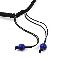 Baking Paint Glass Round Beads Braided Bead Bracelets&nbsp;BJEW-JB11974-03