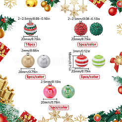 Round Resin Rhinestone & Acrylic Beads&nbsp;DIY-SC0026-80A