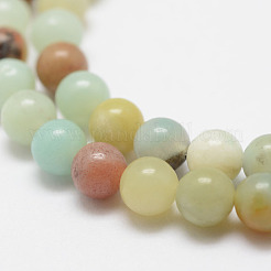Natural Flower Amazonite Beads Strands&nbsp;X-G-F415-6mm