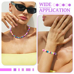 6Strands 3 Styles Handmade Polymer Clay Beads Strand&nbsp;CLAY-TA0002-09