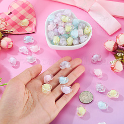 100Pcs 5 Colors Transparent Acrylic Beads&nbsp;TACR-TA0001-73