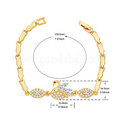 Brass Real Gold Plated Link Bracelets&nbsp;JB453A