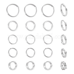 20Pcs 5 Styles 925 Sterling Silver Split Rings&nbsp;STER-TA0001-49