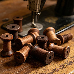 28Pcs 2 Styles Wood Thread Bobbins&nbsp;TOOL-GL0001-20